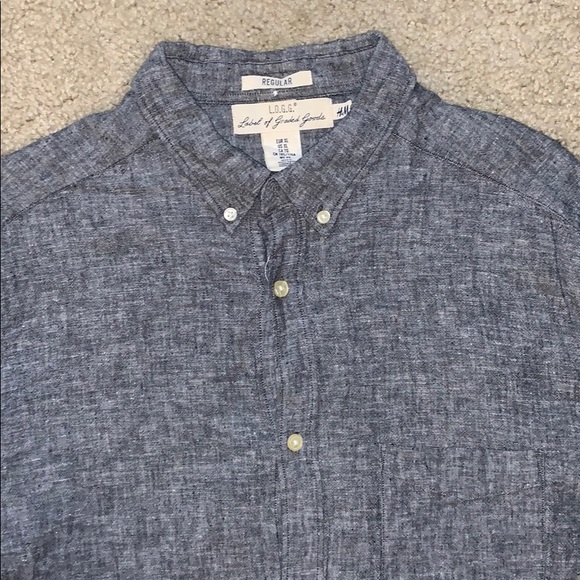 H&M gray button down - Picture 2 of 2